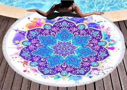 150cm Round Beach Towel 2017 Summer Beach Tassel Tapestry Towel for Adults Geometric Flag Swimming Sunbath Large Beach Towels 1194132573