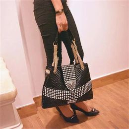 Shoulder Bags 2024 Female Bag Tide Diamond Drill Women Handbag Messenger Portable Casual Rhinestone Ladies Crossbody