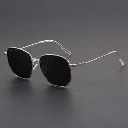 Designer Sunglasses 2024 New Personalized Purple Metal Polarized Sunglasses for Womens Trendy High Definition Sunglasses for Mens Myopia Glasses