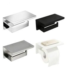 White Mirror Chrome Polished Black Brushed Stainless Steel Toilet Paper Holder Top Place Things Platform 4 Choices5745821