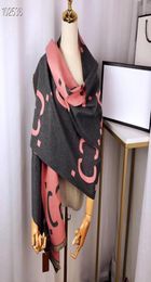 18070CM Scarves Brand womens coloured thread shawls Fashion tourism soft Designer luxury gift long printing cashmere Scarf Black6969790
