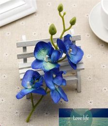 10pcslot Silk Artificial Orchid Bouquet for Home Wedding Party Decoration Supplies Orchis Plants DIY Blue White4355285