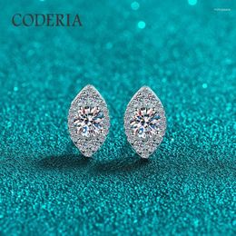 Stud Earrings Silver S925 Oval D Color 0.5CT Moissanite Pass Diamond Test High Quality GRA Certified Jewelry
