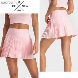 Skirts Women Sports Tennis Skirts High Waist Tights Tennis Shorts Dress With Pockets Pleated Pocket Skirt Anti-Exhaust Quick Dry XW