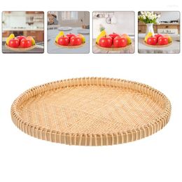 Dinnerware Sets Drying Sieve Dustpan Kitchen Gadget Vegetable Holder Snack Bamboo Weaving Basket Vegetables