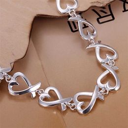 Chain 925 Sterling Silver Bracelet For The Wedding Lady Lovely Noble Beautiful Jewellery Fashion Beautiful Bracelet Hot Gift