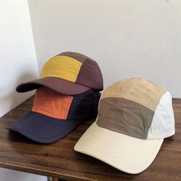 Ball Caps 2024 Quick-drying Five-panel Colour Matching Sports Cap For Men And Women Trend Sunshade Breathable Adjustable Baseball Hat