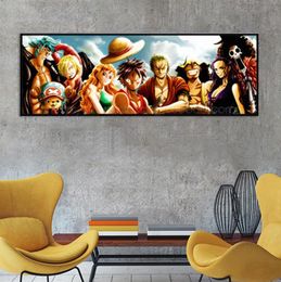 One Piece Canvas Painting Anime Wall Poster Home Decoration Painting Living Room Bedroom Cartoon Art Painting Unframed LJ2011283309434