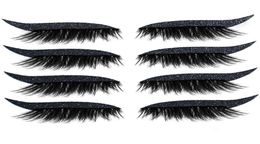 False Eyelashes 8pcs4Pairs Reusable Lashes Eyeliner And Eyelash Stickers Waterproof Easy To Use Remove Tool1742066