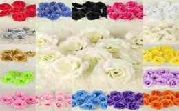 100PCS 7cm Chinese Rose Head Artificial Silk Flower For Party Wedding Flower Wall Kissing Ball Home Design Decor T2001031883570