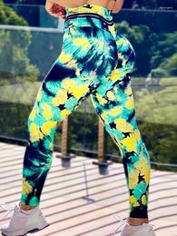 Women's Leggings Women Pants Fashion Gym Wear Femme Abstract Leaves Printed Running Leggins High Waist Tights Elastic Sports Jegging