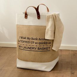 Large Linen Laundry Bag Home Storage Organization for Dirty Clothes Cloth Toys Sundries Building Blocks Bathroom Container6443146