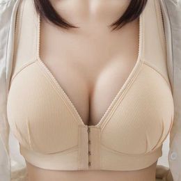 Bras Tnagers Full-Cup Front Drible Sports Style Style per tutte le stagioni non cablati Bellissimo biancheria intima posteriore Y240426