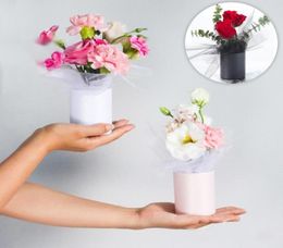 Mini Flower Box Florist Flower Packaging Boxes Rose Round Gift5144482