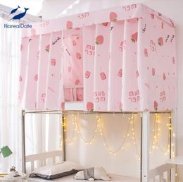 Students Dormitory Bunk Bed Curtains Mosquito Net Dustproof Blackout Cloth Bed Canopy Tent Curtain Removeable Shading Nets Dorm 226182920