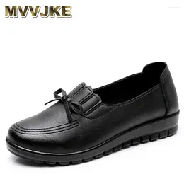 Casual Shoes Spring Autumn Loafers Comfortable Women Genuine Leather Slip On Flat Woman Work Mother
