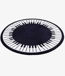 1 pcs Round Piano Living Room Rugs European Style Study Room Area Rug Antislip Bedroom Carpet7631371