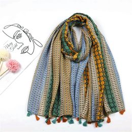 Lightweight Polka Dots Print Scarf For Women Fashion Fall Winter Soft Thick Large Scarves Sunscreen Bohemian Shawls Head Wraps 240416
