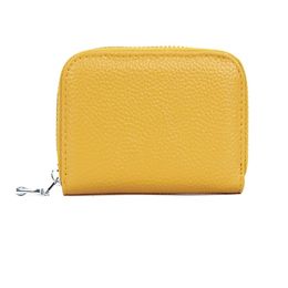 Trendy Genuine Leather Card Holders Sold with Box Cowhide Leather Card Purse in Solid Color 226i