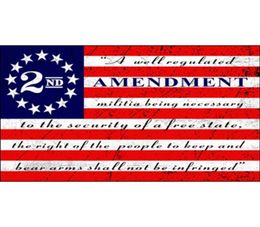 35 Ft We039ll Defend 2nd Second Amendment 1791 Vintage American Flag Polyester Brass Grommets ic Decor Wall Art Cave Ou4986837