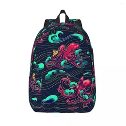 Backpack Octopus Woman Small Backpacks Boys Girls Bookbag Fashion Shoulder Bag Portability Laptop Rucksack Students School Bags