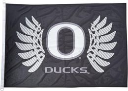 Oregon Ducks Wings flag Black 3x5FT 150x90cm Printing 100D polyester Indoor Outdoor Decoration Flag With Brass Grommets Shipp202k5228771