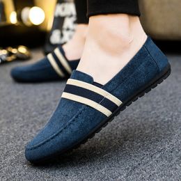 Men Shoes Black Blue Loafers Slip on Male Footwear Adulto Driving Moccasin Soft Comfortable Casual Sneakers Flats 240420