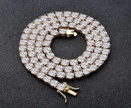 High Quality Environment Copper Tennis Chain Microinclosed Zircon 3mm 4mm 5mm Twinkle Diamond Single Row Chains Hip Hop ICED OUT 5713997