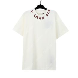 Palm PA Tops Hand-drawn Logo Summer Loose Luxe Tees Unisex Couple T Shirts Retro Streetwear Oversized T-shirt Angels 2290 QXY