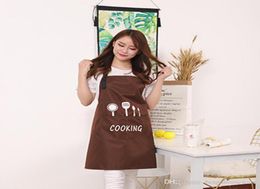 Letter Print Kitchen Apron Adjustable Restaurant Aprons Waterproof Breathable Cooking Baking Aprons Women Home Sleeveless Apron BC4621293