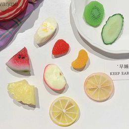 ヘアアクセサリー1楽しいフルーツストロベリーレモンヘアクリップシミュレーション食品ヘアクリップ子供と女の子に適した女性ヘアアクセサリーダックビルクリップサイドクリップwx