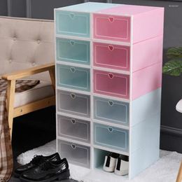 Shopping Bags Clear PP Stackable Dust-proof Flip Drawer Shoes Box Home Storage Container Organiser Plastic Shoe Boxes