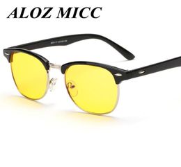 ALOZ MICC Half Metal Night Vision Sunglasses MenWomen Brand Designer Radiation Protectio Computer Glasses Night Vision Drivers Gl3249674