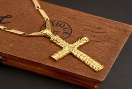 MEN'S Women Solid gold G/F charms lines pendant necklace fashion jewelry factory wholesalecrucifix god gift4126032