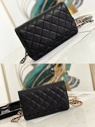10A Fashion Selling Classic Upgraded magnetic hardware womens chain wallets Top Quality Sheepskin Luxurys Designer bag Coin Purse Card Holder With box 001