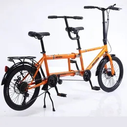 Stroller Parts Double Rider Mountain Bike Folding Variable Speed Parent Child Lover Bicycle 20 Inch 7