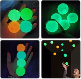 Ceiling Balls Luminescent Stress Relief Sticky Ball Glow Stick To The Wall And Fall Off Slowly Squishy Glow Toys For Kids Adults w4034176