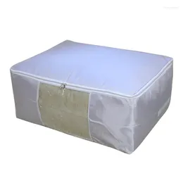 Storage Bags Closet Clothes Sorting Bag Solid Soft Quilt Box Foldable Organizer For Blanket Pillow 50 40 30cm Underbed Case