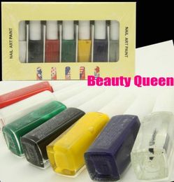 7colors Stamping Special Polish Nail Art Stamp Varnish Paint Painting for Transfer Polish Image Plate Metal Template3418516