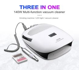 140W 3 IN 1 Manicure Set Dryer Electric Drill Machine With Nail Dust Suction Collector Vacuum Cleaner T2005278741194