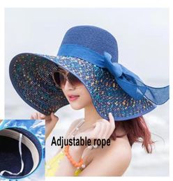 Women straw Hat Beach SunHat Foldable Floppy Travel Packable Wide Brim Sun Protection Cap68804477822590