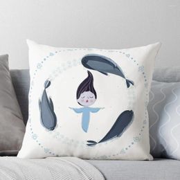 Pillow Song Of The Sea - Selkie And Seals White Version Throw Autumn Decoration Decorative S For Luxury Sofa