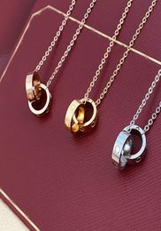 stainless steel womens chains designer necklaces charm fashion gold pendant luxury design Jewellery eternal love women rose silver g6230828