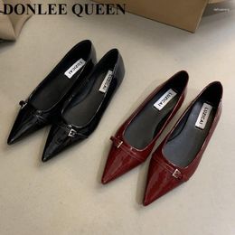 Casual Shoes Ballet Flats Women Classics Loafers Fashion Pointed Toe Low Heel Design Bow Knot 2024 Autumn Ballerina Female Mujer