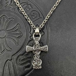 Trendy Brand Ch Crooker Droplet Ring Celtic Dragon Necklace Mens and Womens Hip Hop Personality Totem Pendant Classic