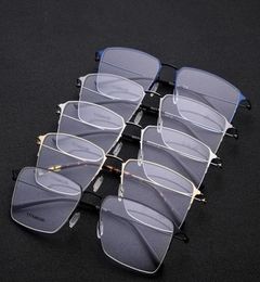 Titanium Alloy Eyeglasses Frame Men New Square Prescription Male Myopia Optical Glasses Frames Man Japan Screwless Eyewear4693656