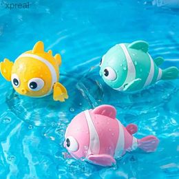 Bath Toys Cute swimming clown fish bath toy for children floating wind toy for boys and girls newborn baby bathtub for children toyWX