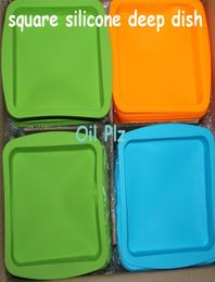 DHL whole box Nonstickdurable temperature resist trays dish fruit cake pan 100 fda silicone tray3839311