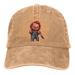 Ball Caps Summer Cap Sun Visor The Killer Doll Hip Hop Child's Play Chucky Horror Film Cowboy Hat Peaked Hats