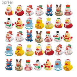 Bath Toys Christmas rubber duck cartoon Christmas duck bath toy Fun duck bathtub toy Childrens boys and girls Christmas party giftWX